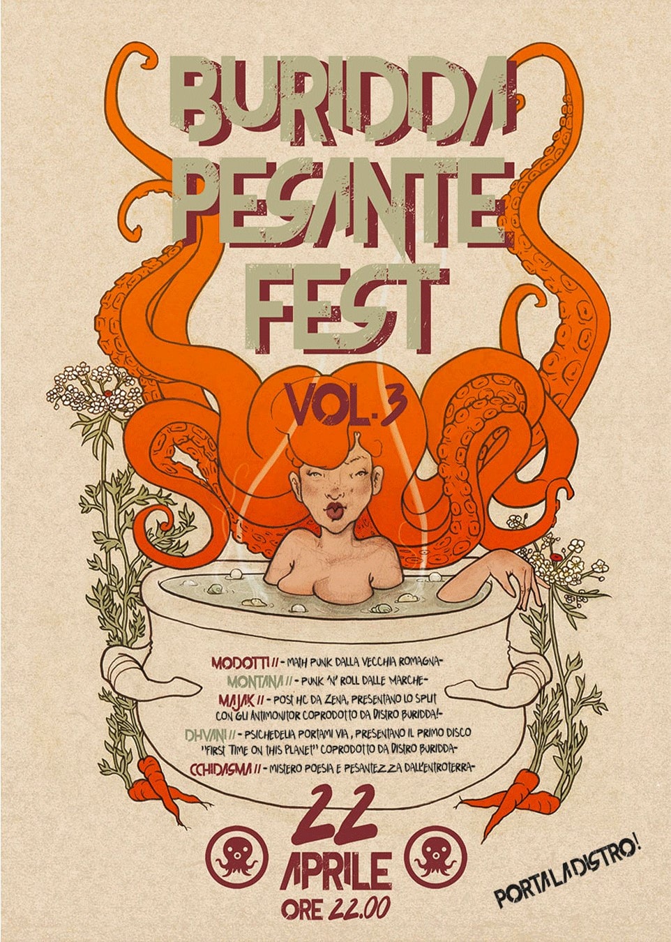 Buridda Pesante Poster // ink on paper - digital color